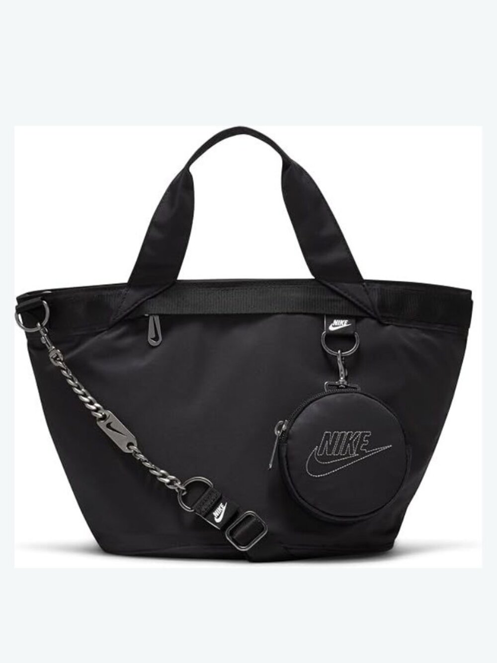 NEW Nike Futura Luxe Tote Bag Purse Crossbody Sportswear Bag Casual Black Gray